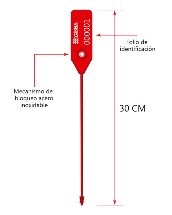 Sello SNAKE Rojo 20cm *Precio por 100 pzs