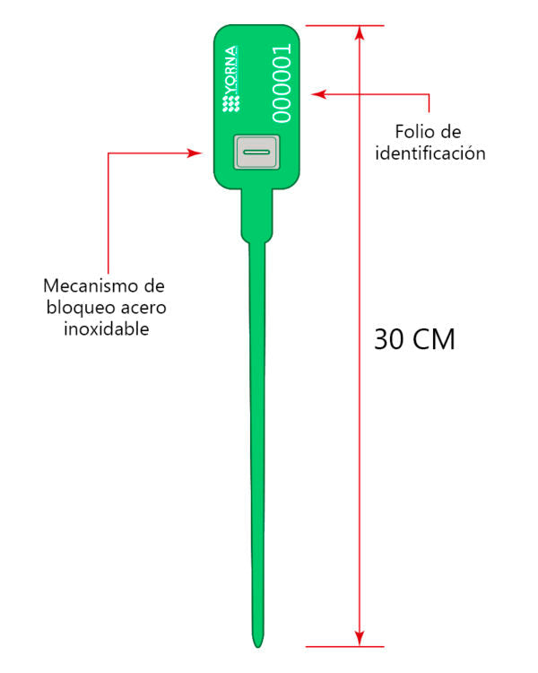 Sello VENOM Verde 40cm *Precio por 100 pzs