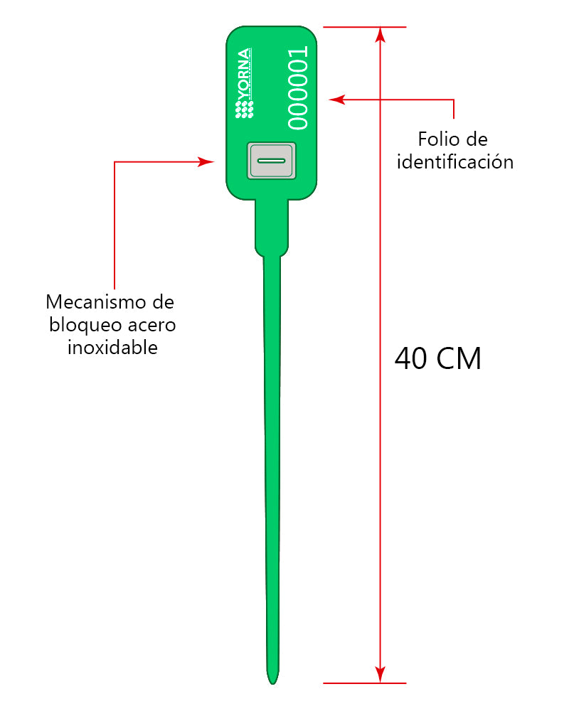 Sello VENOM Verde 40cm *Precio por 100 pzs