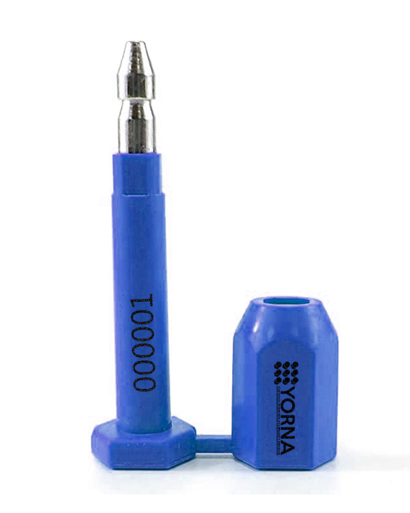 Sello BOLT Hexagonal Azul *Precio por 100 pzs