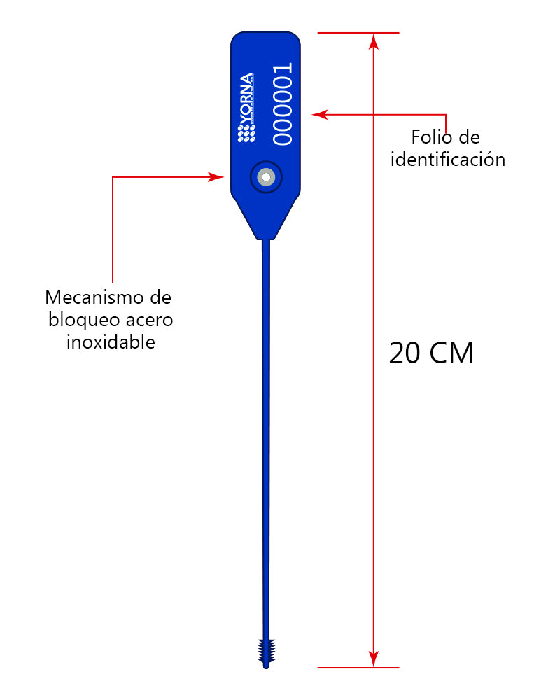 Sello SNAKE Azul 20cm *Precio por 100 pzs