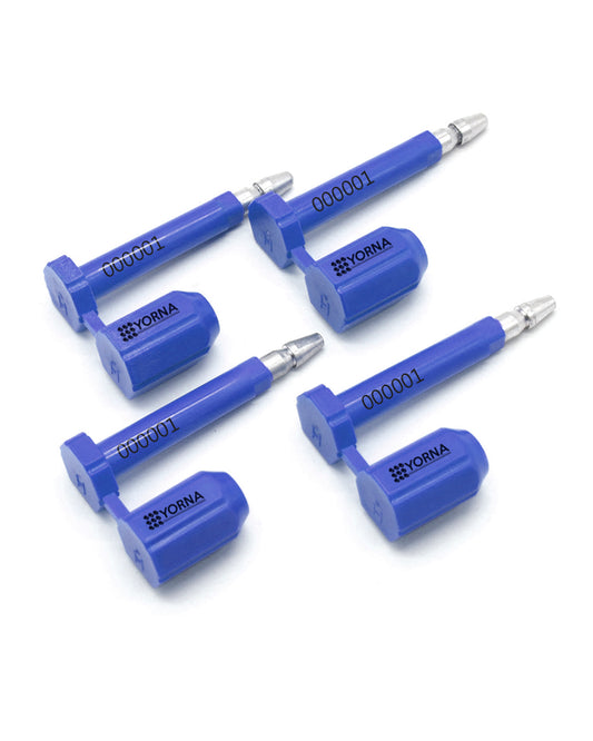 Sello BOLT Hexagonal Azul *Precio por 100 pzs